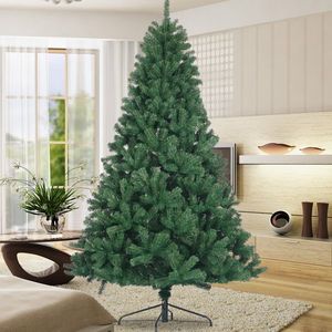 6ft Unlit Green Full Natural Spruce PVC Fir Artificial Christmas Tree with Foldable Metal Stand - Product Image 3