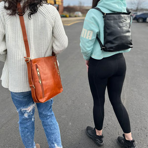 Genuine Leather Custom Logo Women's Crossbody Shoulder <b>Bag</b> Full Grain Real Cow Skin Ladies <b>College</b> Travel <b>Bag</b> - Product Image 6