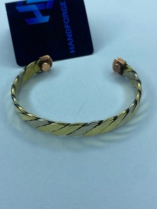 Adjustable Solid Brass <b>Copper</b> Gold Plated Vintage Cuff <b>Bracelet</b> with Magnet-Custom Wholesale Supplier - Product Image 6