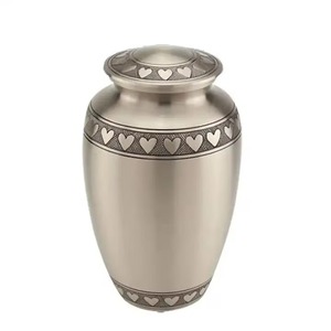 Aluminum Urns With Texture Metal Urns for Human Ashes Adult Male & Female for Funeral or Home Urns New Arrival from India - Product Image 3