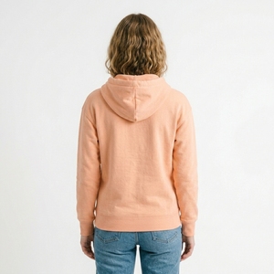 Sweat-shirt à capuche uni sans logo en gros, en molleton zippé, pour impression - Product Image 2