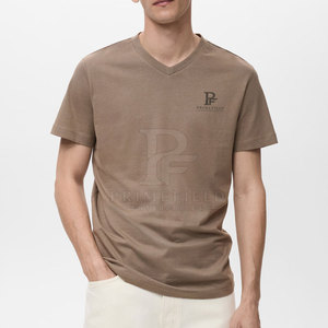 Camiseta de Cuello en V para Hombre, 100% Algodón, de Buena Calidad, Última Llegada, Color Personalizado, Corte Regular, Sólida, Casual, Ecológica - Product Image 2
