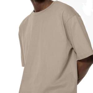 Camiseta de algodón 100% de 300 g/m² con estampado DTG, estilo streetwear, hombros caídos, fabricación personalizada. - Product Image 1