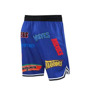 Pantalones cortos de entrenamiento de tela de malla de secado rápido, pantalones cortos deportivos de baloncesto de lona informales para hombres, personalizables con estampado o bordado - Product Image 2