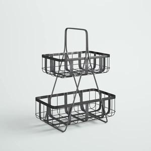 Panier de rangement rectangulaire en métal robuste pour buanderie - Product Image 2