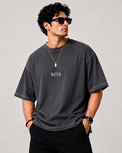 T-shirt surdimensionné en coton épais 160 g/m² pour homme, col rond, personnalisé avec logo, style streetwear, écologique, respirant, imprimé sérigraphié effet délavé - Product Image 5