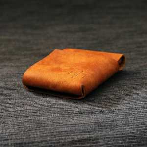 Brown Stitchless Genuine Leather <b>Wallet</b> Minimalist Card Sleeve No Stitch Slim <b>RFID</b> <b>Blocking</b> Men Small <b>Wallet</b> SLW-0028 - Product Image 6