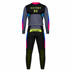 Conjunto de Jersey y Pantalones de Motocross Sublimados Personalizados para Hombre y Mujer, Uniforme de Carreras Neon MX, Ropa de Enduro Todoterreno - Product Image 4