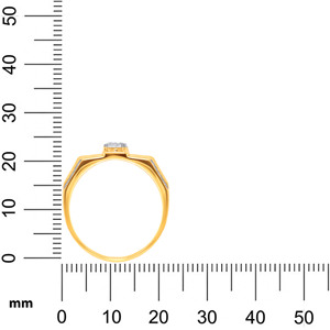 Timeless Zest <b>Men</b> Solitaire <b>Ring</b> The Golden Dominion of Sparkling Grandeur An 18K Yellow Gold Band Crowned with a Brilliant Cut - Product Image 5