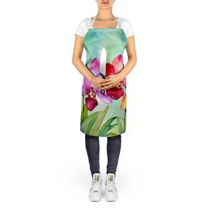 Unisex Large Multicolor Watercolor Orchids <b>Apron</b> for Adult Women and <b>Men</b> in Kitchen Baking Crafts Gardening Server <b>Cooking</b> - Product Image 5