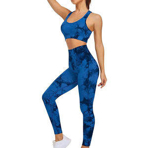 Conjunto Deportivo 2 en 1 para Mujer, Cintura Alta, Sin Costuras, Leggings y Sujetador Deportivo, Transpirable, Poliéster/Spandex, para Entrenamiento de Invierno y Running - Product Image 3