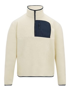 Sudadera de Forro Polar con Cierre de Cremallera para Hombre, Diseño Color Block, Chaqueta Casual de Corte Regular, Prenda Exterior Tejida Transpirable para Otoño - Product Image 4