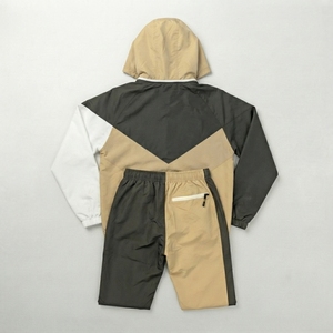 Ensemble de survêtement imprimé Aliroz Industry pour l'hiver, à capuche, color-block, léger, 100 % nylon, respirant, séchage rapide, sportif, complet - Product Image 2