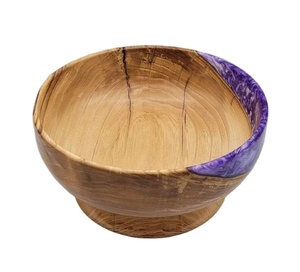 Bol en résine et bois de très haute qualité fait à la main Textures élégantes de style ange pour servir des collations Salades Soupes avec finition lisse - Product Image 1