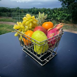 Stainless Steel Wire Fruit Basket <b>for</b> <b>Kitchen</b> Countertop Large Metal Fruit & <b>Vegetable</b> <b>Storage</b> Basket Organizer <b>for</b> Dining Table - Product Image 6