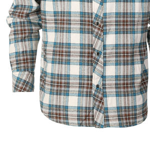 เสื้อเชิ้ตผ้าสักหลาดลายตารางแขนยาวสำหรับผู้ชายเสื้อผ้าลำลองแบบปกติผ้าทอผ้าฝ้าย100% - Product Image 3