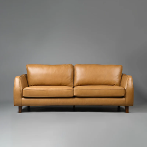 โซฟาเชสเตอร์ฟิลด์หนังแท้แบบเดี่ยวสุดหรู พร้อมพนักแขนแบบม้วน โครงไม้เนื้อแข็ง ดีไซน์ทันสมัย รูปทรงสี่เหลี่ยมผืนผ้า เหมาะสำหรับบ้านและออฟฟิศ - Product Image 1