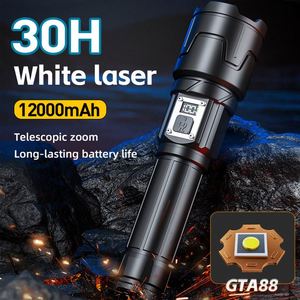 CITICITY Strong Flashlight, 11000 MAh Tactical Flashlights <b>Rechargeable</b> with LCD 4 Modes Waterproof for Outdoors Camping - Product Image 3