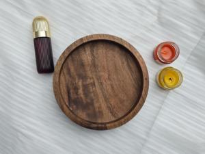 Cuenco de madera hecho a mano para velas |   Recipiente y Portavelas de Madera Natural |   Recipiente Rústico para Velas de Cera de Soja |   OEM y Venta al por Mayor - Product Image 2