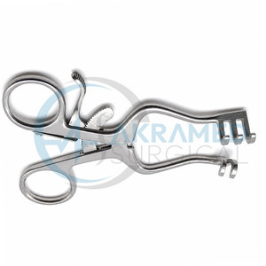 Retracteur Weitlaner certifié CE, 10 cm, 2x3 pointes acérées, en acier inoxydable, instrument chirurgical réutilisable pour la fixation des plaies - Product Image 4