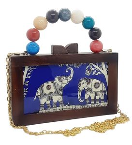 Natural Crafted Wooden Clutch Handbag Cheap Price Stylish Women Bag for Party <b>Wedding</b> Evening and Daily Use - Product Image 1