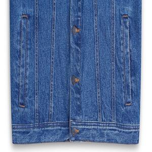 Gilet sans manches en jean vintage pour femme avec détails boutonnés, vêtement d'extérieur coupe-vent écologique de haute qualité - Product Image 4