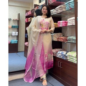 Hermosa parte superior e inferior de ropa de fiesta con Conjunto elegante de tamaño Dupatta XL - Product Image 3