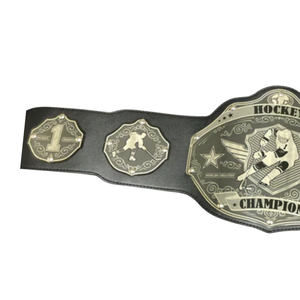 Ceinture de champion de hockey personnalisable, ceinture de sport de haute qualité, noire et argentée, ceinture de titre personnalisée, édition collector - Product Image 3
