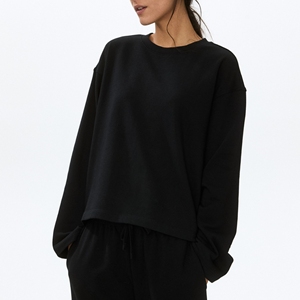 Sweat-shirt à capuche décontracté rose pour femme en tissu jersey imprimé floqué polyester-coton, coupe décontractée, idéal pour l'hiver - Product Image 4