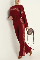 Ensemble de survêtement en coton épais pour femme, streetwear d'hiver, mélange de cachemire chaud, ensemble de survêtement de luxe pour femme, hiver