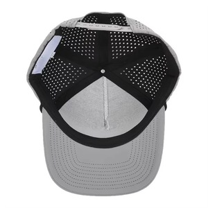 Waterproof Perforated Golf Hats Custom PVC Rubber Logo Sporty 5 Panel Curved Brim <b>Baseball</b> Caps <b>Tee</b> Holder And Rope - Product Image 2
