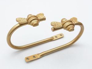 Wholesale Price Decorative Mango Wood Wall <b>Hook</b> Rack Printed Pattern Bathroom Kitchen <b>Towel</b> Holder Vintage Style Organizer - Product Image 3