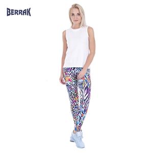 Macheda — Legging feuilles tropicales pour femme, pantalon Fitness, couleur bleu, imprimé feuilles tropicales, taille haute, extensible, Sexy, nouvelle mode - Product Image 1