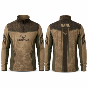 Veste softshell de chasse pour homme MEGAMAPLE, manches longues, impression par sublimation, respirante, anti-humidité, polyester, motif floral d'automne - Product Image 1