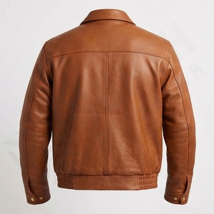 Chaqueta de cuero para hombre NAI-0456A, estilo bomber, para motociclista, ropa exterior protectora para montar en motocicleta, de color personalizado. - Product Image 2