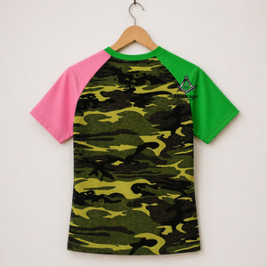 เสื้อยืดคอกลมผ้าฝ้ายระบายอากาศได้ดีเป็นมิตรกับสิ่งแวดล้อมสำหรับฤดูร้อน ปักลายกรีกแบบสั่งทำพิเศษสำหรับชมรมหญิง HMR Alpha Kapa - Product Image 3