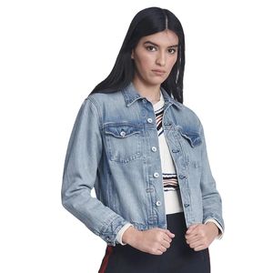 Chaqueta Vaquera para Mujer, Estilo Casual Urbano, Chaqueta de Mezclilla Azul, Calidad Premium, Corte Elegante, para Venta al Por Mayor, OEM, ODM, Suministro de Moda - Product Image 5