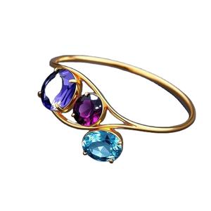 2024 Brazalete para mujer Pulsera de oro Chapado en 18K Joyería para mujer Plata de Ley 925 - Product Image 1
