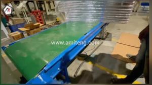 สายพานลำเลียงแบบตรง PVC สำหรับการขนส่งวัสดุแบบโมดูลาร์ สำหรับบรรจุภัณฑ์ พร้อมความเร็วที่ปรับได้และดีไซน์ที่ทนทาน - Product Image 3