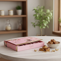 Boîte cadeau vide pour fruits secs fantaisie |   Boîte de rangement pour noix et fruits secs, idéale pour les cadeaux de fêtes, avec couvercle transparent