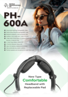 Élément de micro électrique pour casque d'aviation générale à suppression de bruit PH-600A de conception classique pour les pilotes