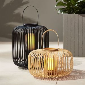 Vietrustic <b>Top</b> Sale Exterior Lantern Candle Holder Bamboo Rattan Lantern Braided Hanging Lanterns - Product Image 6