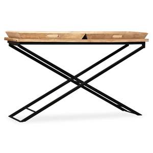 Grande Tavolo Console Staccabile in Legno di Mango Marrone Massiccio - Product Image 2