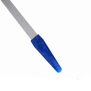 Premium Straight <b>Edge</b> Emery Nail File 240 Grit Single Sided Blue Handle Reusable Nail Care <b>Tool</b> with Reasonable Prices - Product Image 2