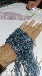 Cuentas Redondas Microfacetadas de Aguamarina Musgosa Natural, Piedra Suelta de 3-4MM, Hilo de 12 Pulgadas, Certificadas por Terceros, Multicolor - Product Image 2