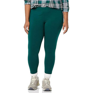 Leggings décontractés pour femmes, pantalons en coton extensible à taille haute - Product Image 1
