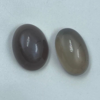 Pierre de lune naturelle rare de couleurs mélangées, cristal brut, 12,80 carats, haute qualité, taille ovale, 2 pièces d'origine pour la fabrication de bijoux