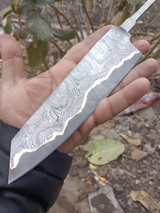 Cuchillo de chef de acero de Damasco con mango de madera, hoja de cocina personalizada con punta caída, cuchillo de espiga completa para fabricación de cuchillos, venta al por mayor EE. UU. Europa - Product Image 4