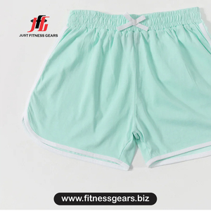 Shorts tricotés taille haute pour femme, couleur unie, coupe ample, décontractés, respirants, pour l'entraînement - Product Image 2