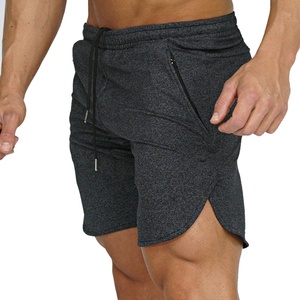<b>Men</b> High Waist Sport Shorts With Pockets Quick Dry Knitted Fitness <b>Running</b> Workout Short <b>Pants</b> Solid Black - Product Image 6